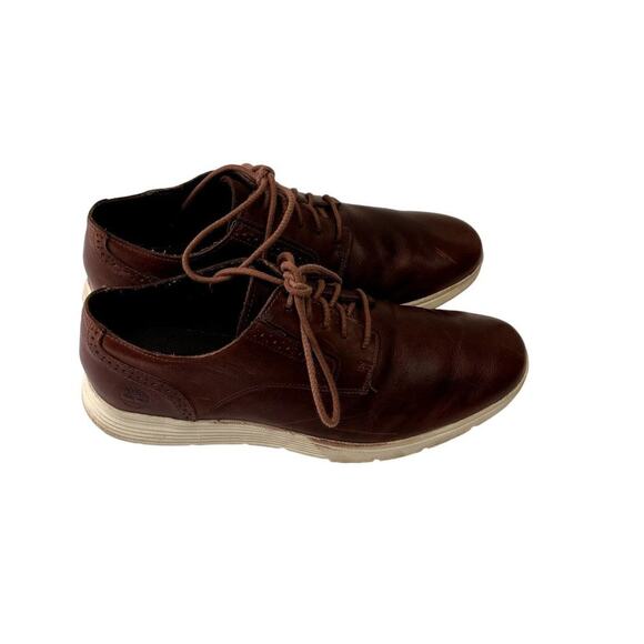 Timberland Shoes Men's Size 9 Franklin Park Brogue Oxfords Brown Leather Lace Up - Picture 4 of 15